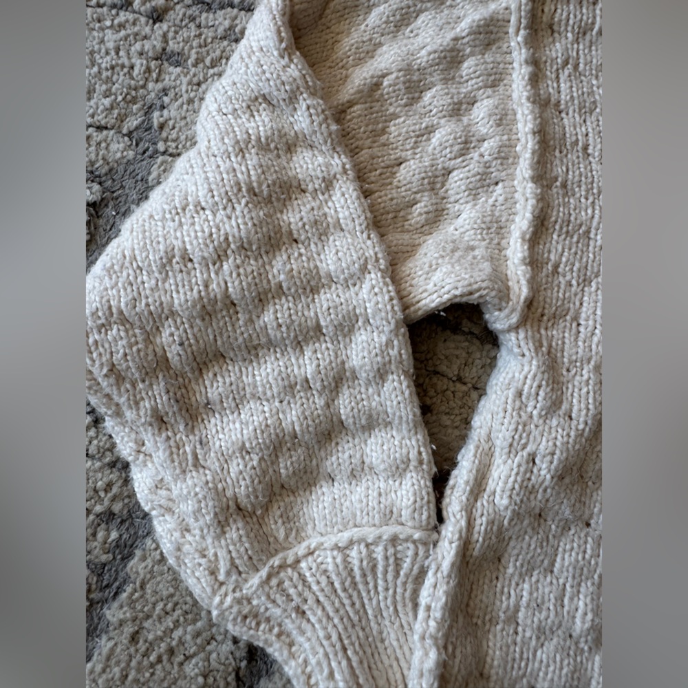 Cozy Cream Aerie Cotton Blend Sweater - Picture 11 of 15